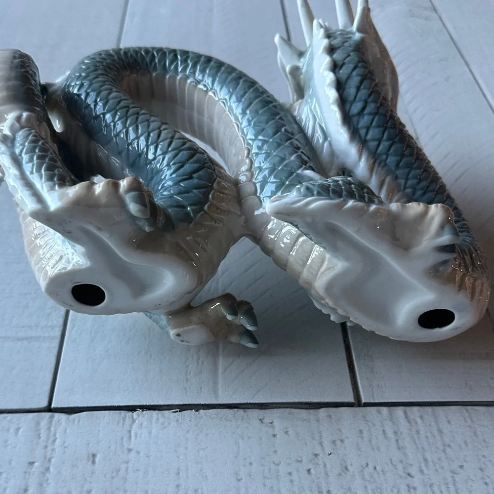 Vintage Chinese Foo Porcelain Dragon Figurine Collectible_8